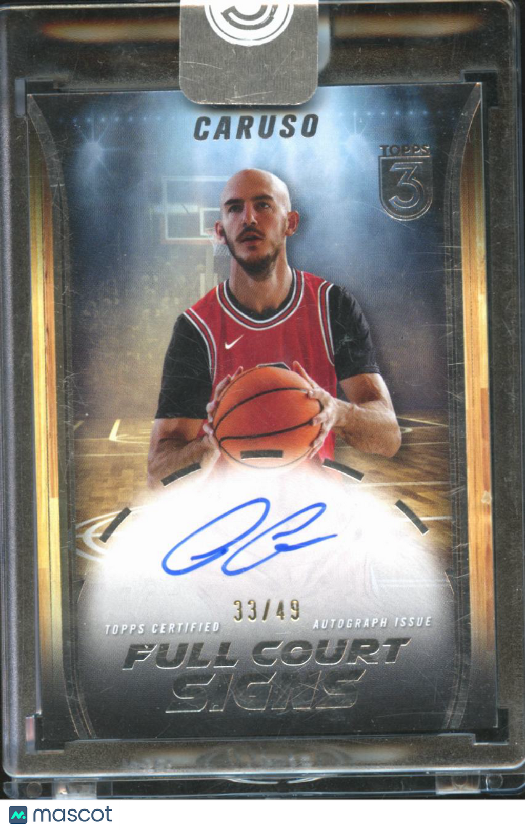 Alex Caruso 2024 Topps 3 Auto Autograph 33/49 Chicago Bulls OKC Thunder
