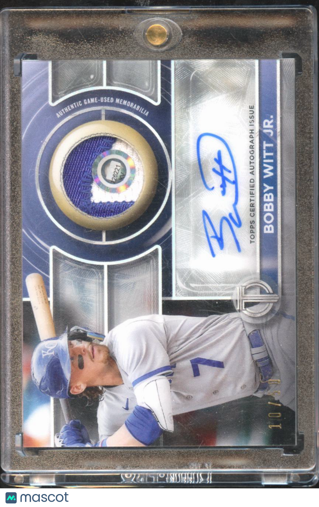 Bobby Witt Jr. 2024 Topps Tribute Auto Autograph Patch 10/50 Kansas City Royals