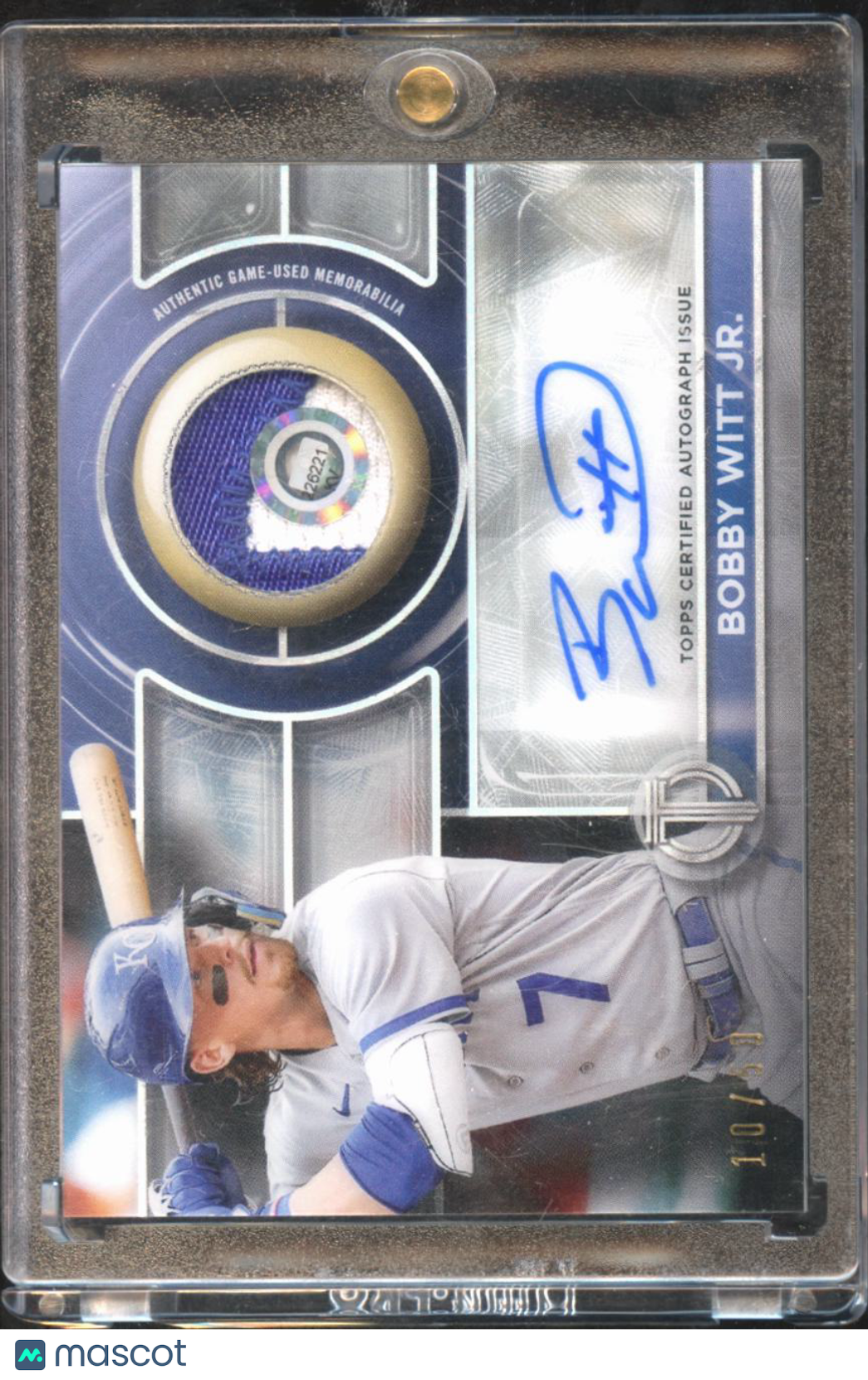 Bobby Witt Jr. 2024 Topps Tribute Auto Autograph Patch 10/50 Kansas City Royals