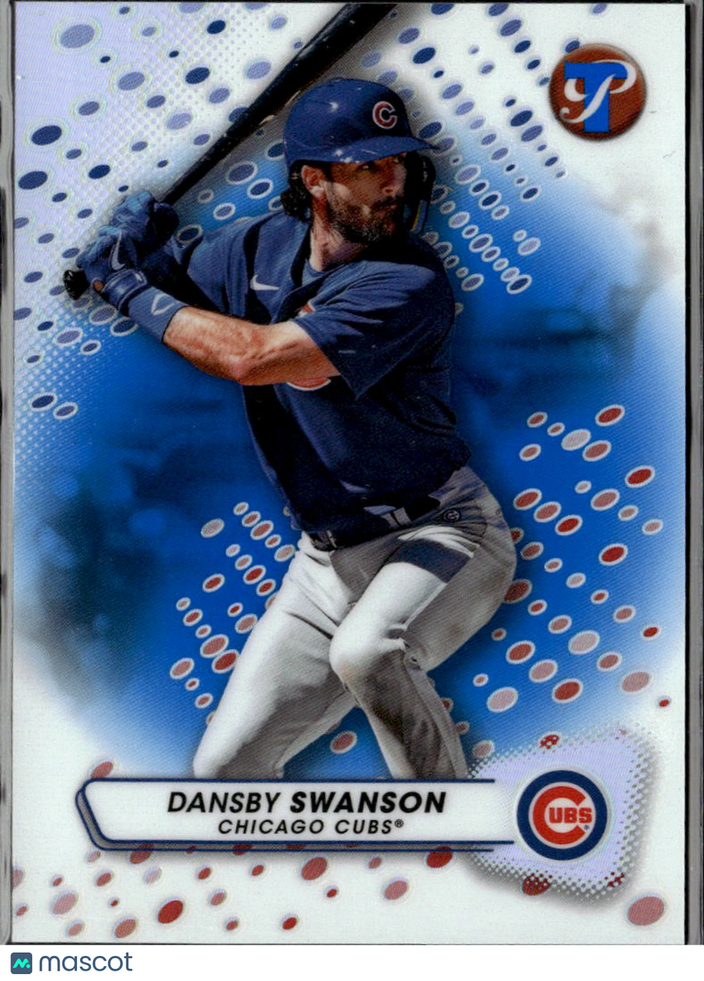 Dansby Swanson 2023 Topps Pristine Blue Refractor 40/75 Chicago Cubs