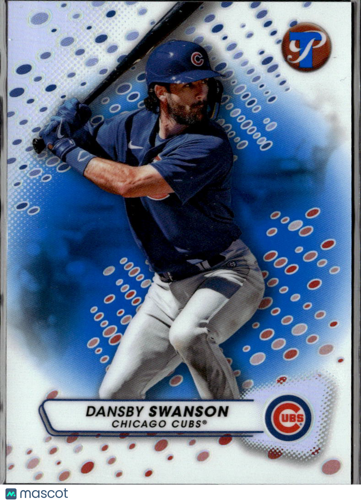 Dansby Swanson 2023 Topps Pristine Blue Refractor 40/75 Chicago Cubs