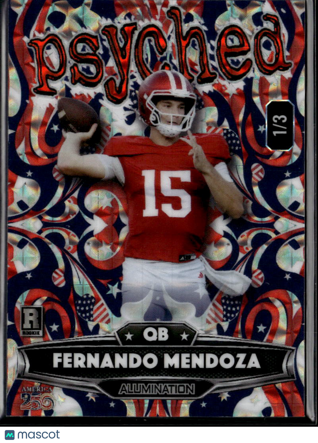 Fernando Mendoza 2026 Wild Card Rookie RC 1/3 Indiana Raiders