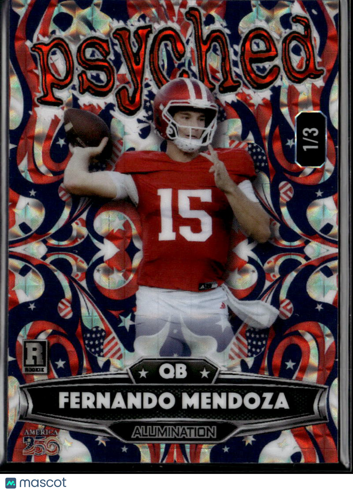 Fernando Mendoza 2026 Wild Card Rookie RC 1/3 Indiana Raiders