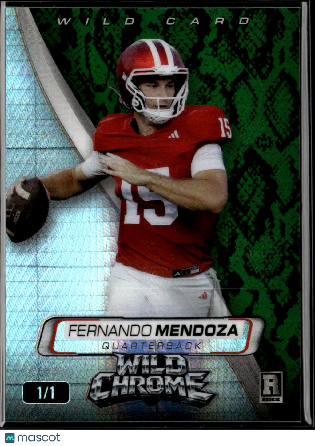 Fernando Mendoza 2026 Wild Card Rookie RC 1/1 Indiana Raiders