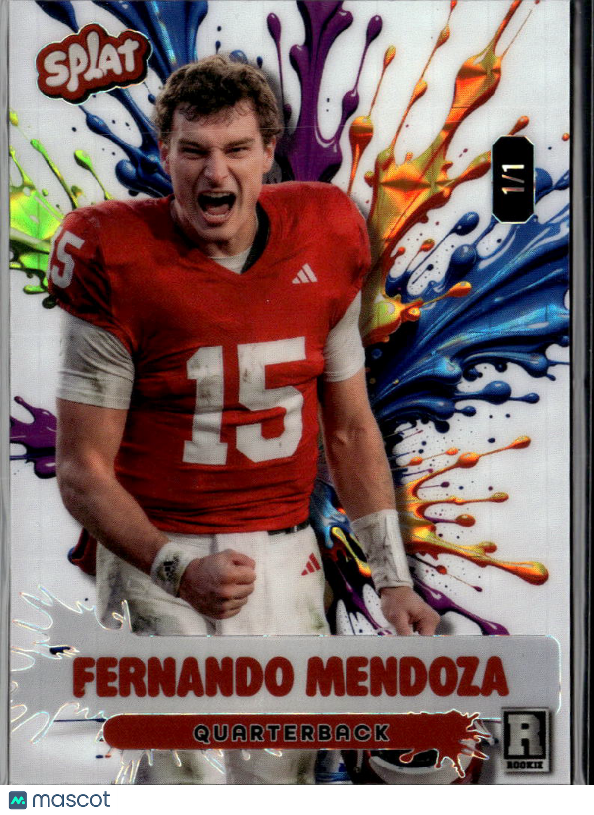 Fernando Mendoza 2026 Wild Card Rookie RC 1/1 Indiana Raiders