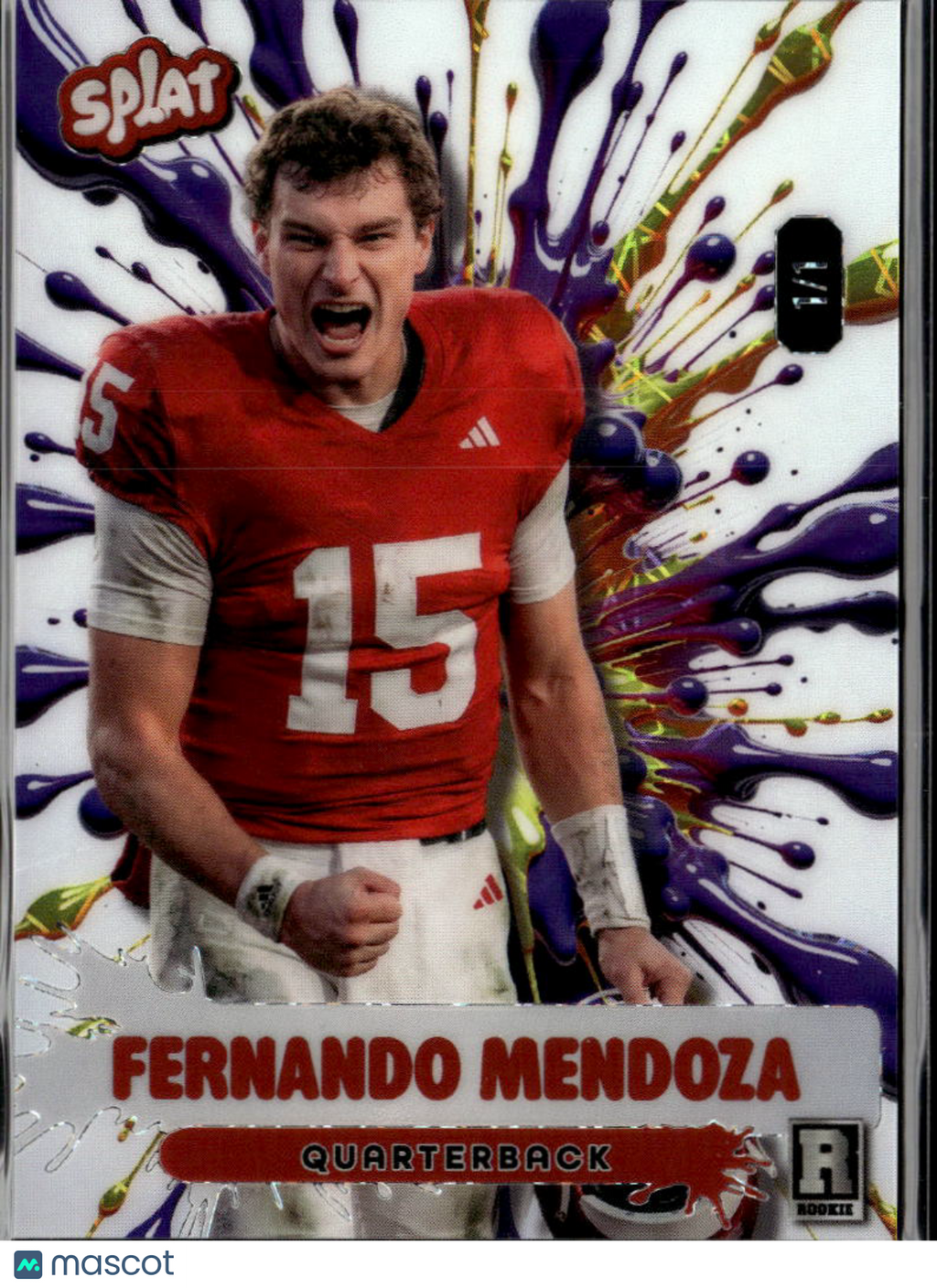 Fernando Mendoza 2026 Wild Card Rookie RC 1/1 Indiana Raiders