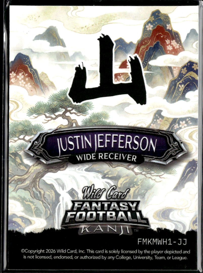 Justin Jefferson 2026 Wild Card Kanji 2/2 Minnesota Vikings