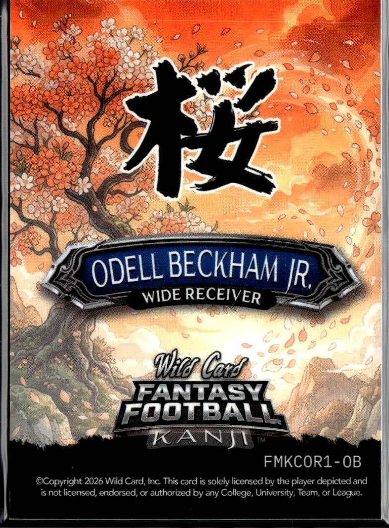 Odell Beckham Jr. 2026 Wild Card Kanji Sakura New York Giants 8/8