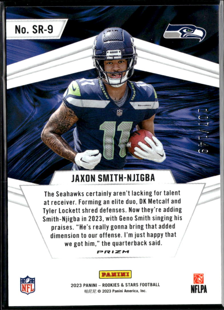 Jaxon Smith-Njigba 2023 Rookies & Stars Stellar Rookies RC /149 Seattle Seahawks