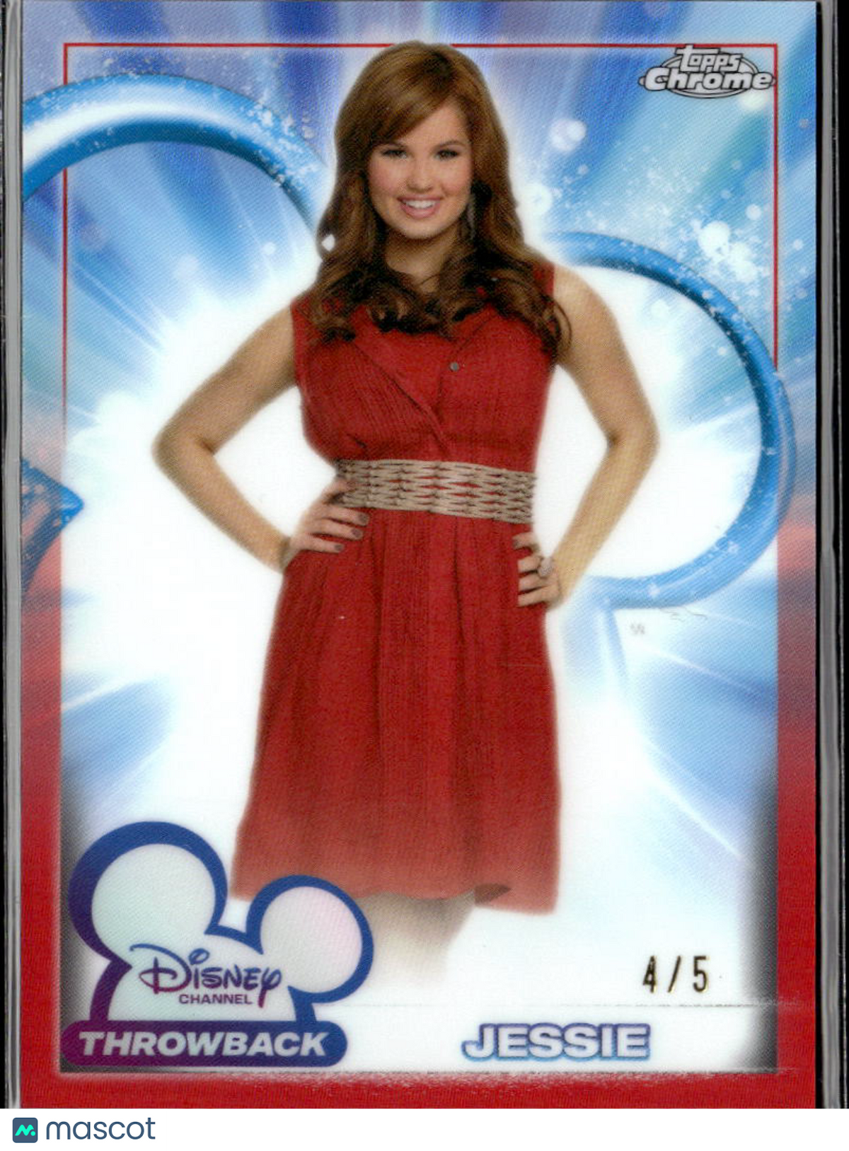 Debby Ryan 2026 Topps Chrome Disney Channel Throwback Red Refractor 4/5 #DC-17
