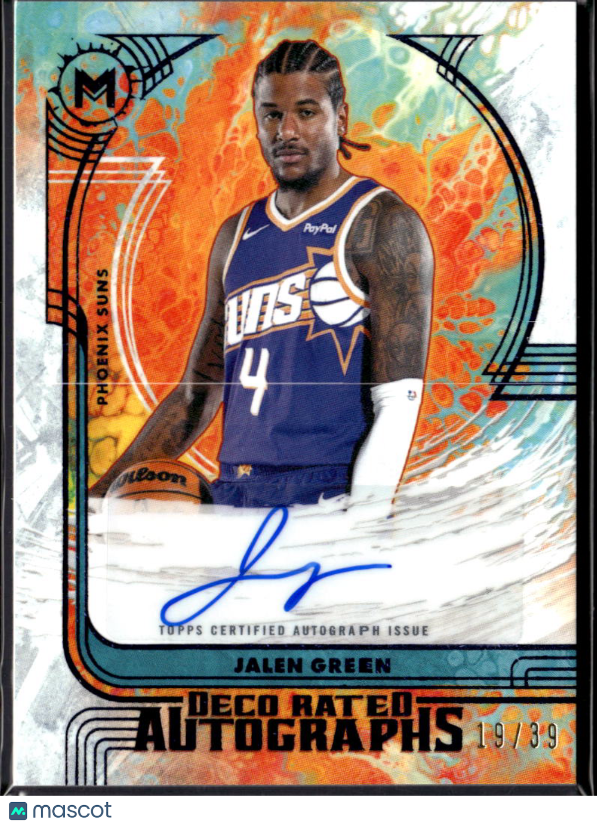Jalen Green 2026 Topps Motif Auto Autograph 19/39 Phoenix Suns