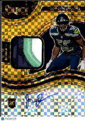 Jordyn Brooks 2020 Select Auto Autograph GOLD Patch RC 5/10 Seattle Seahawks