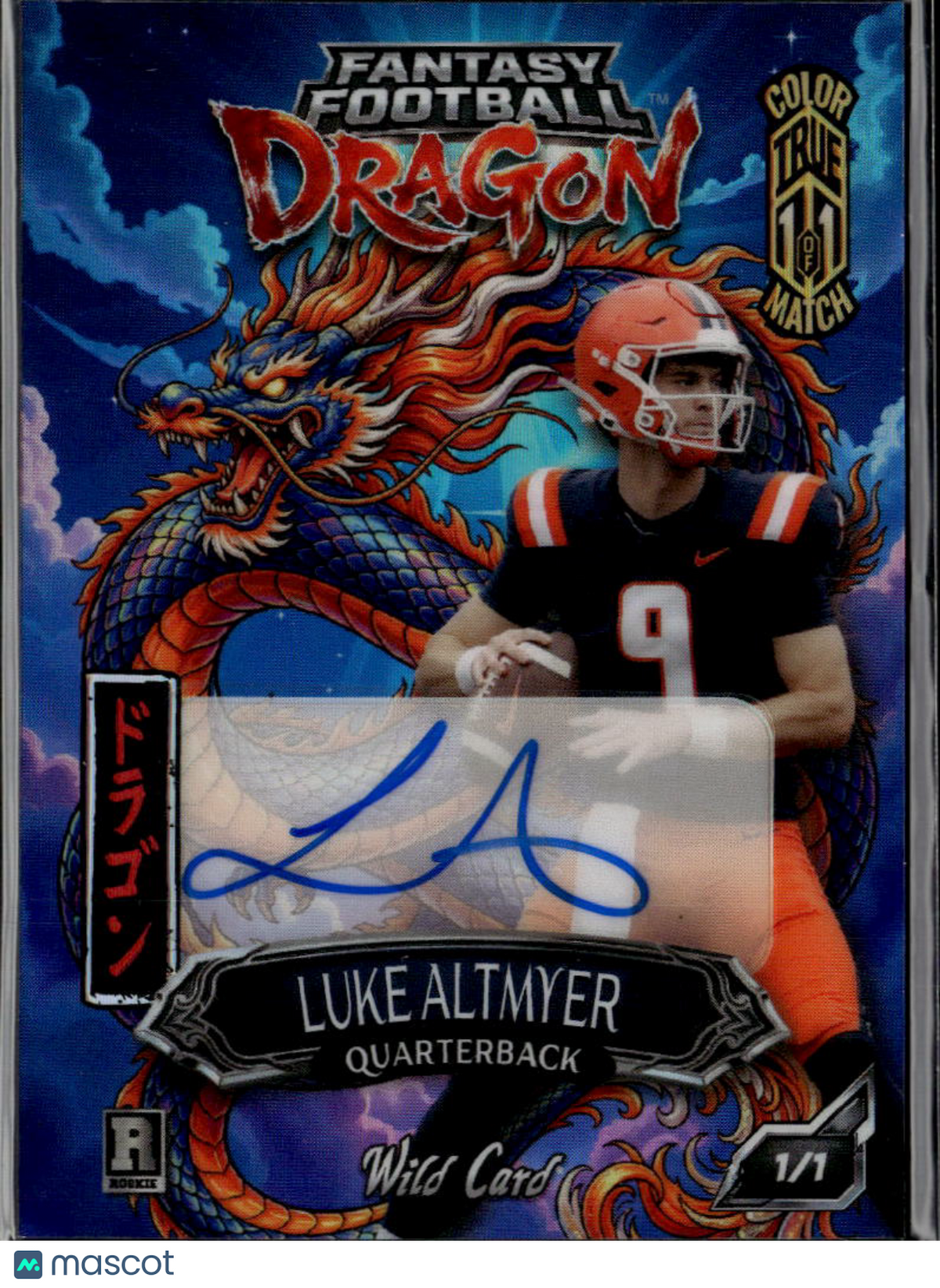 Luke Altmyer 2026 Wild Card Auto Autograph RC Detroit Lions 1/1