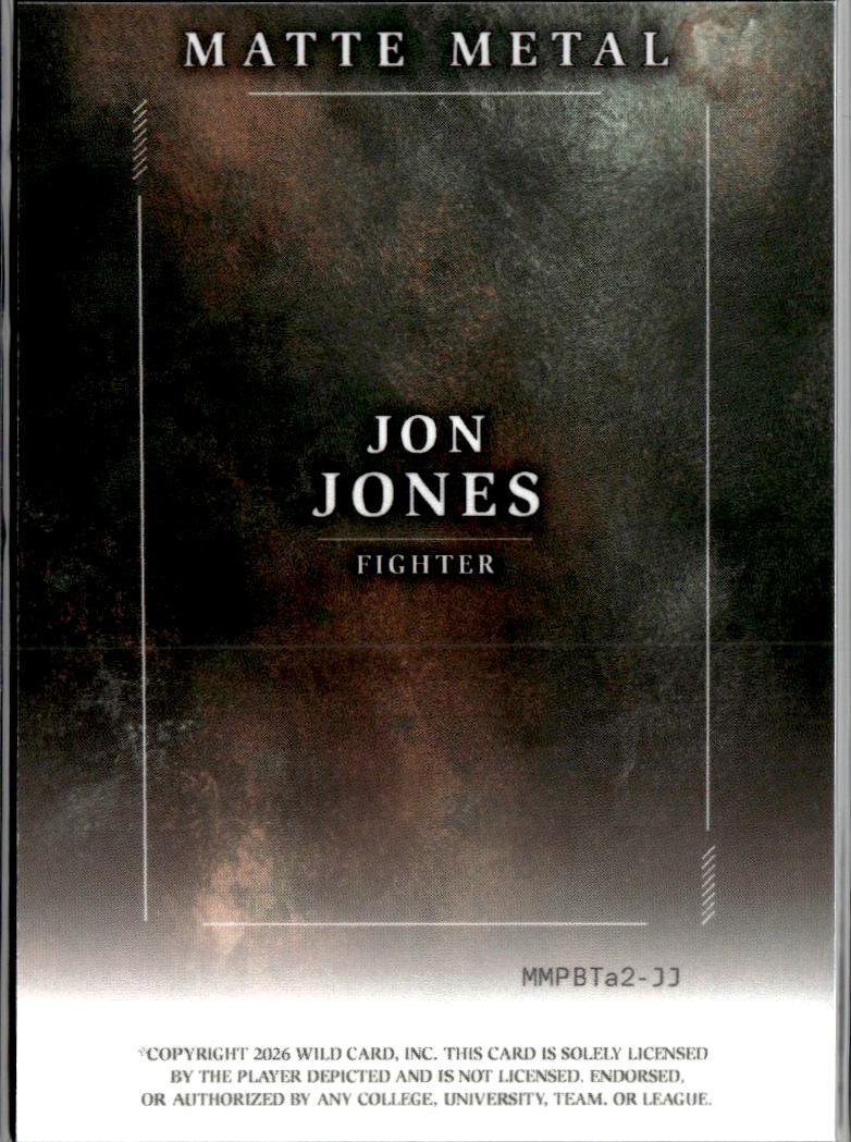 Jon Jones 2026 Wild Card Matte Metal UFC MMA 1/1