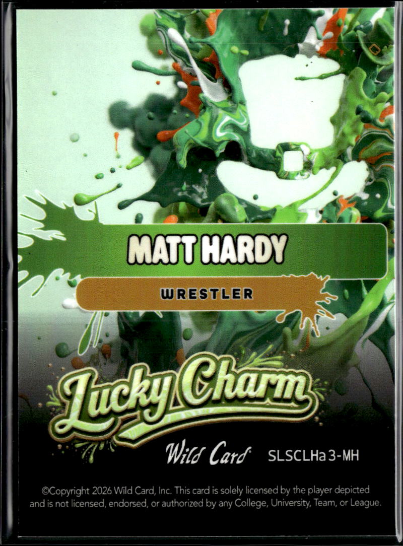 Matt Hardy 2026 Wild Card Lucky Charm WWE Wrestling 1/1