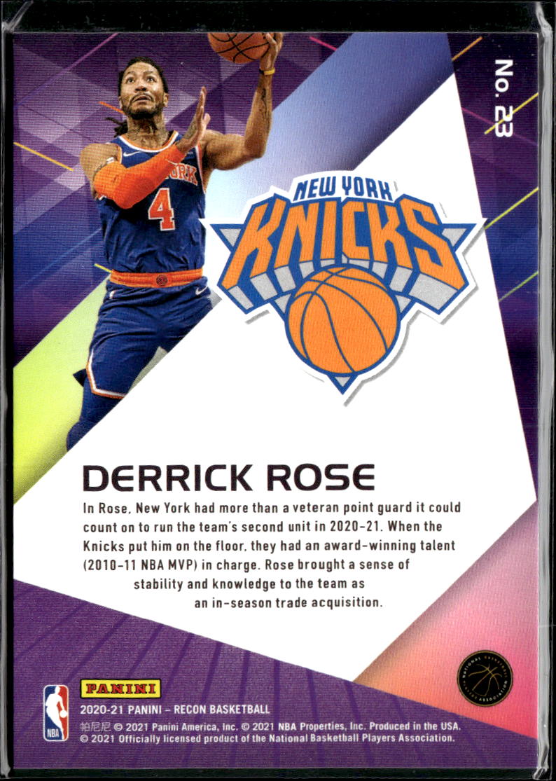 Derrick Rose 2020-21 Recon Pink 16/49 New York Knicks