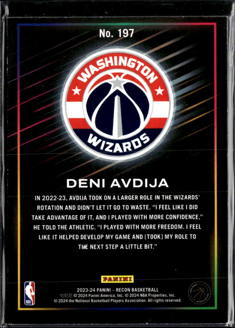 Deni Avdija 2023-24 Panini Recon Bronze /299 Washington Wizards