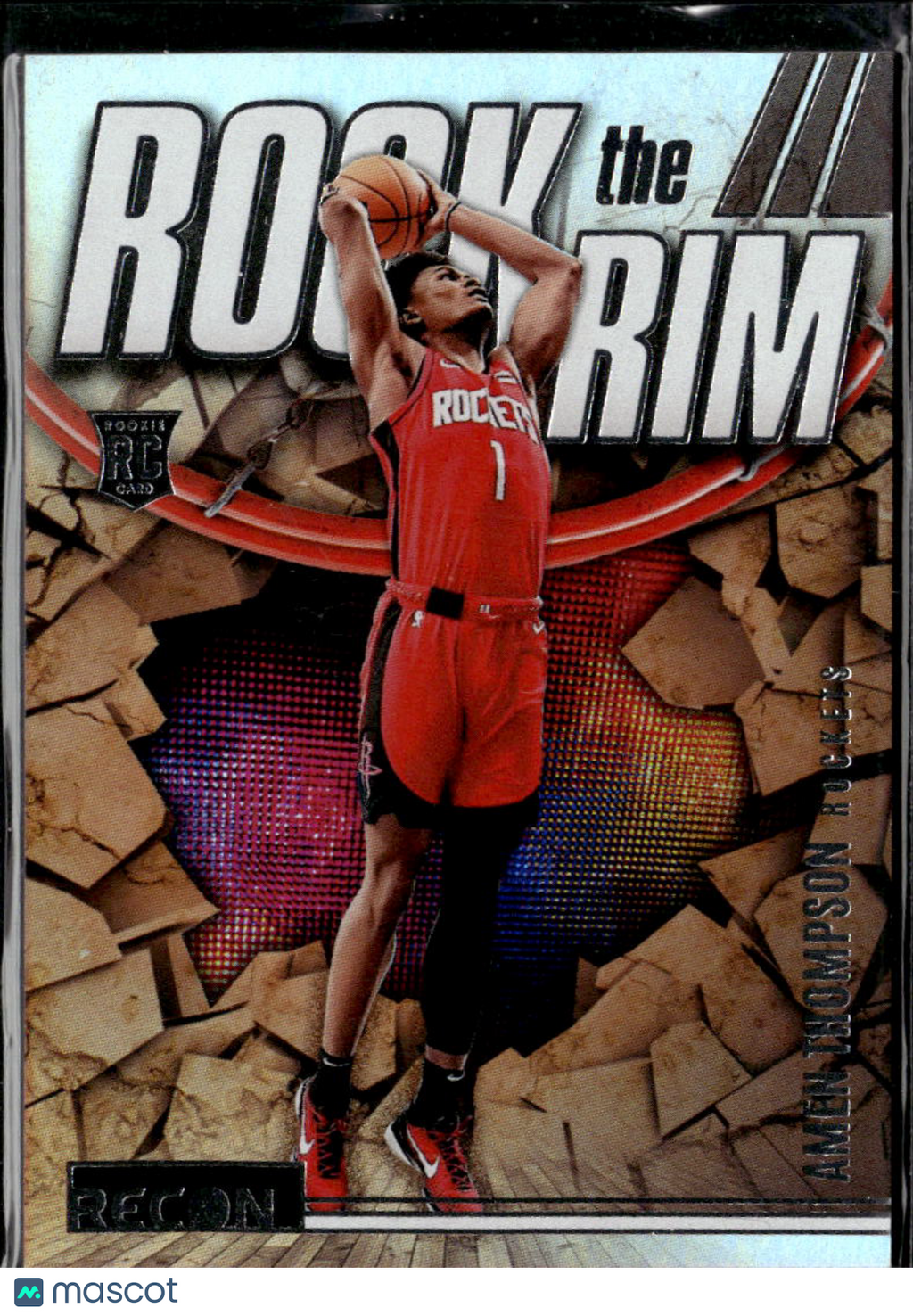 Amen Thompson 2023-24 Panini Recon Rock the Rim Rookie RC Houston Rockets