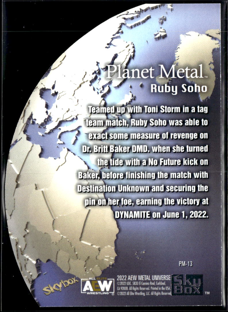 Ruby Soho 2022 SkyBox Metal Universe AEW Planet Metal All Elite Wrestling