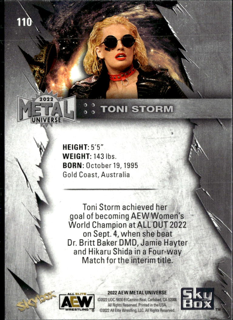 Toni Storm 2022 SkyBox Metal Universe AEW #110