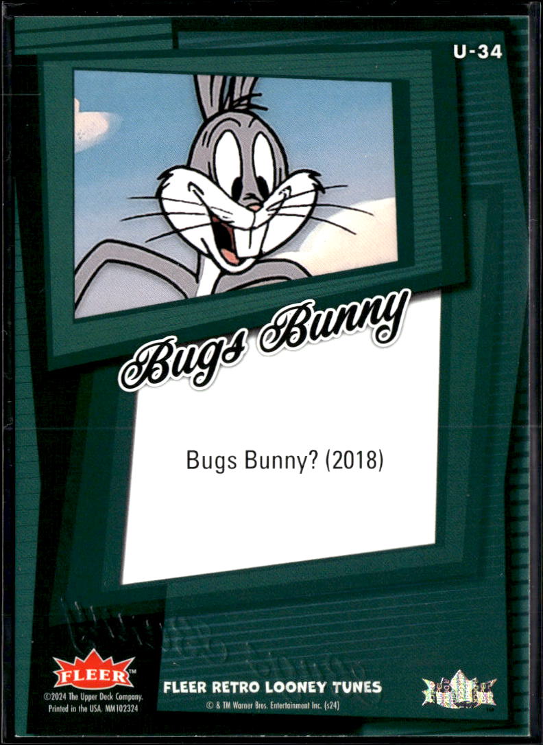 Bugs Bunny 2024 Fleer Retro Looney Tunes Ultra #U-34