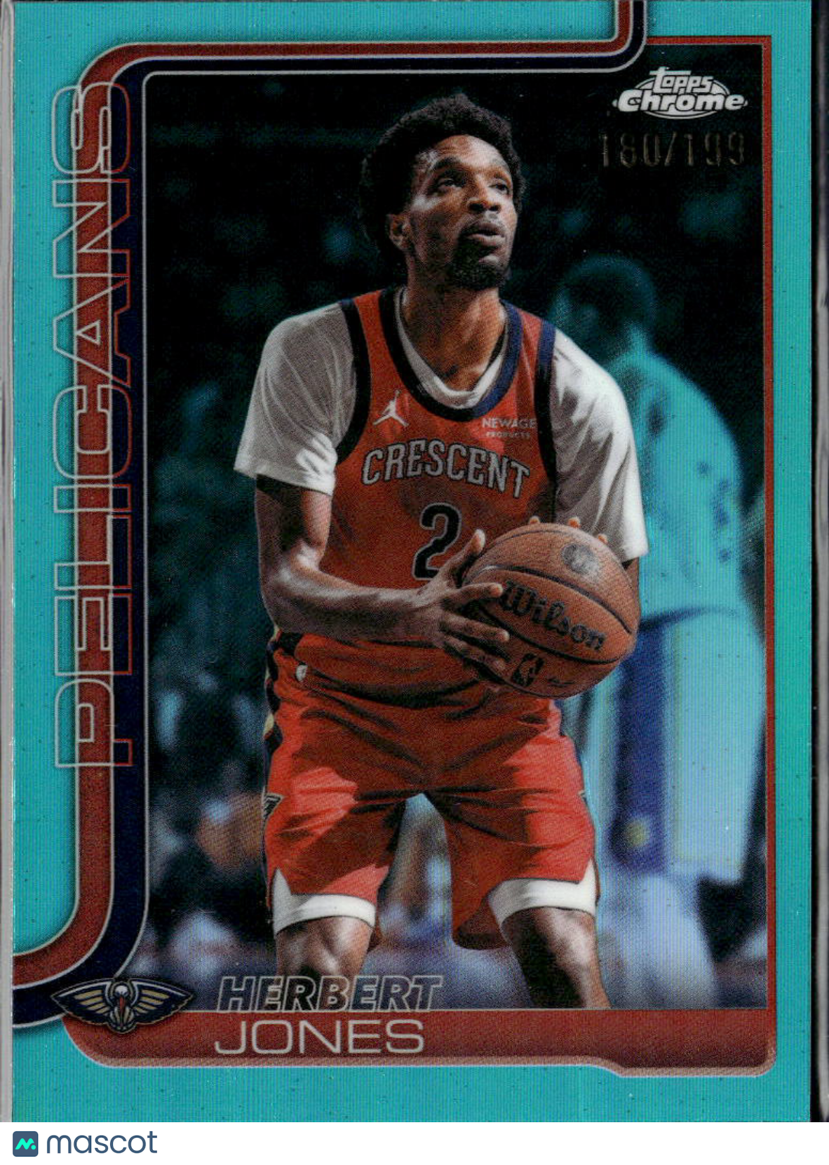Herbert Jones 2026 Topps Chrome Aqua Refractor /199 New Orleans Pelicans