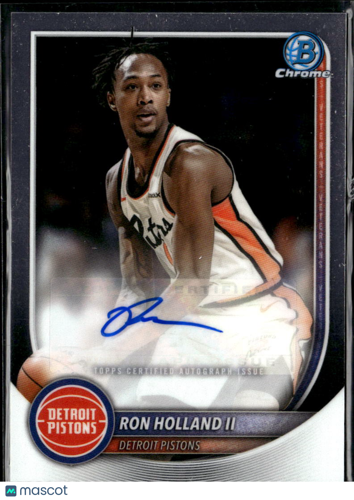 Ron Holland II 2025 Bowman Chrome Auto Autograph Detroit Pistons