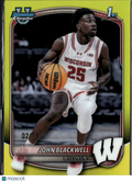 John Blackwell 2025 Bowman Chrome 1st Auto Autograph 2/75 Wisconsin Badgers