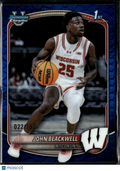 John Blackwell 2025 Bowman Chrome 1st Blue Reptillian /150 Wisconsin Badgers