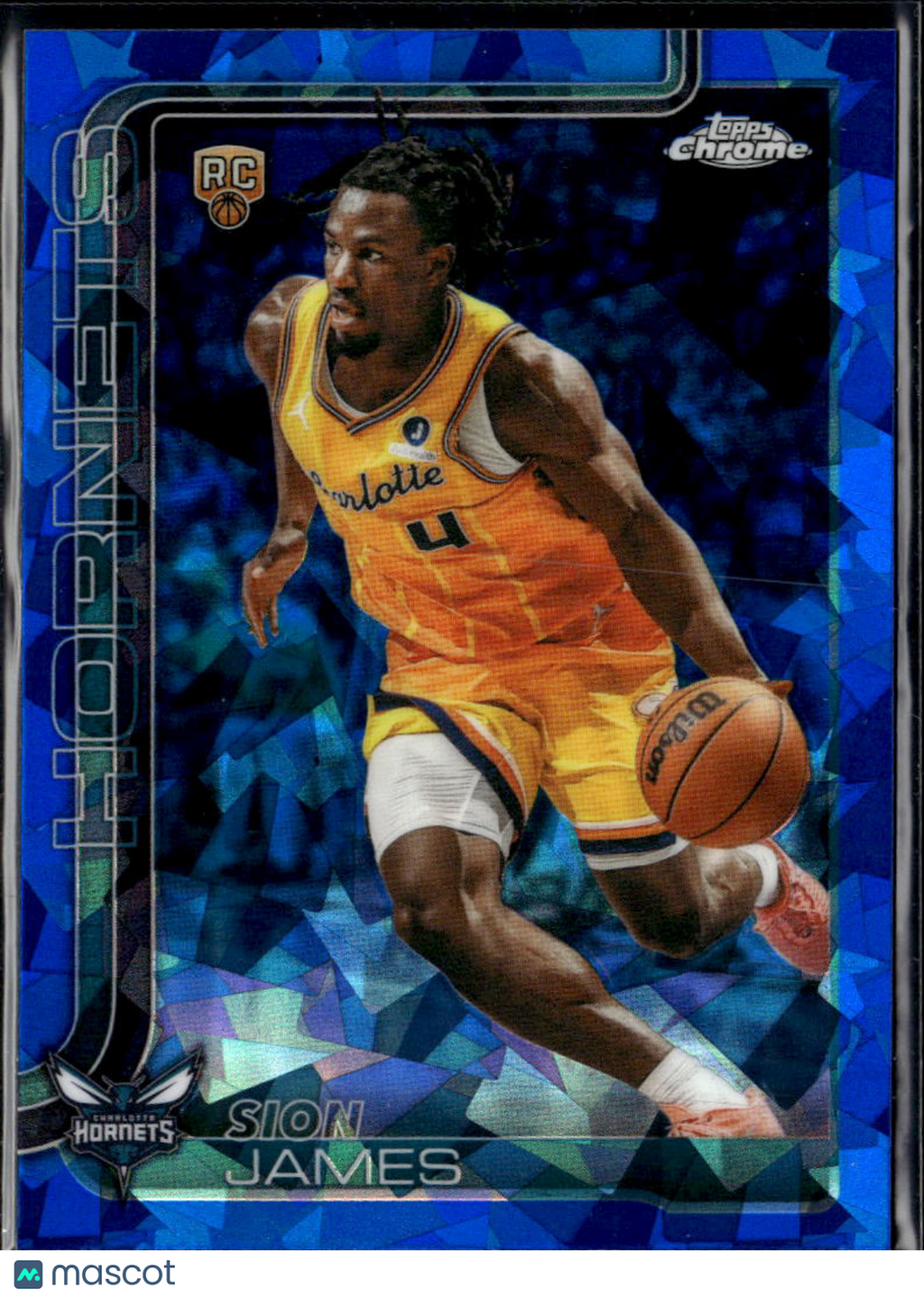 Sion James 2026 Topps Chrome Update Sapphire Rookie RC Charlotte Hornets