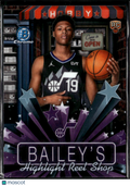 Ace Bailey 2025 Bowman Chrome Hobby Stars RC Utah Jazz