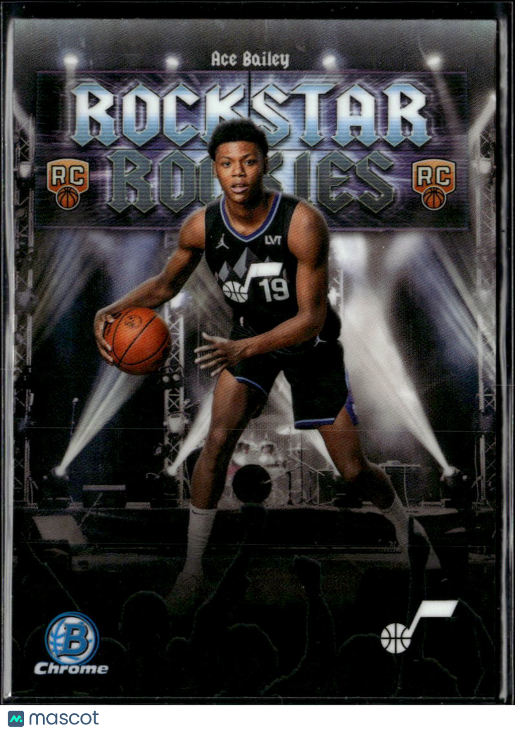 Ace Bailey 2025 Bowman Chrome Rockstar Rookies RC Refractor Utah Jazz