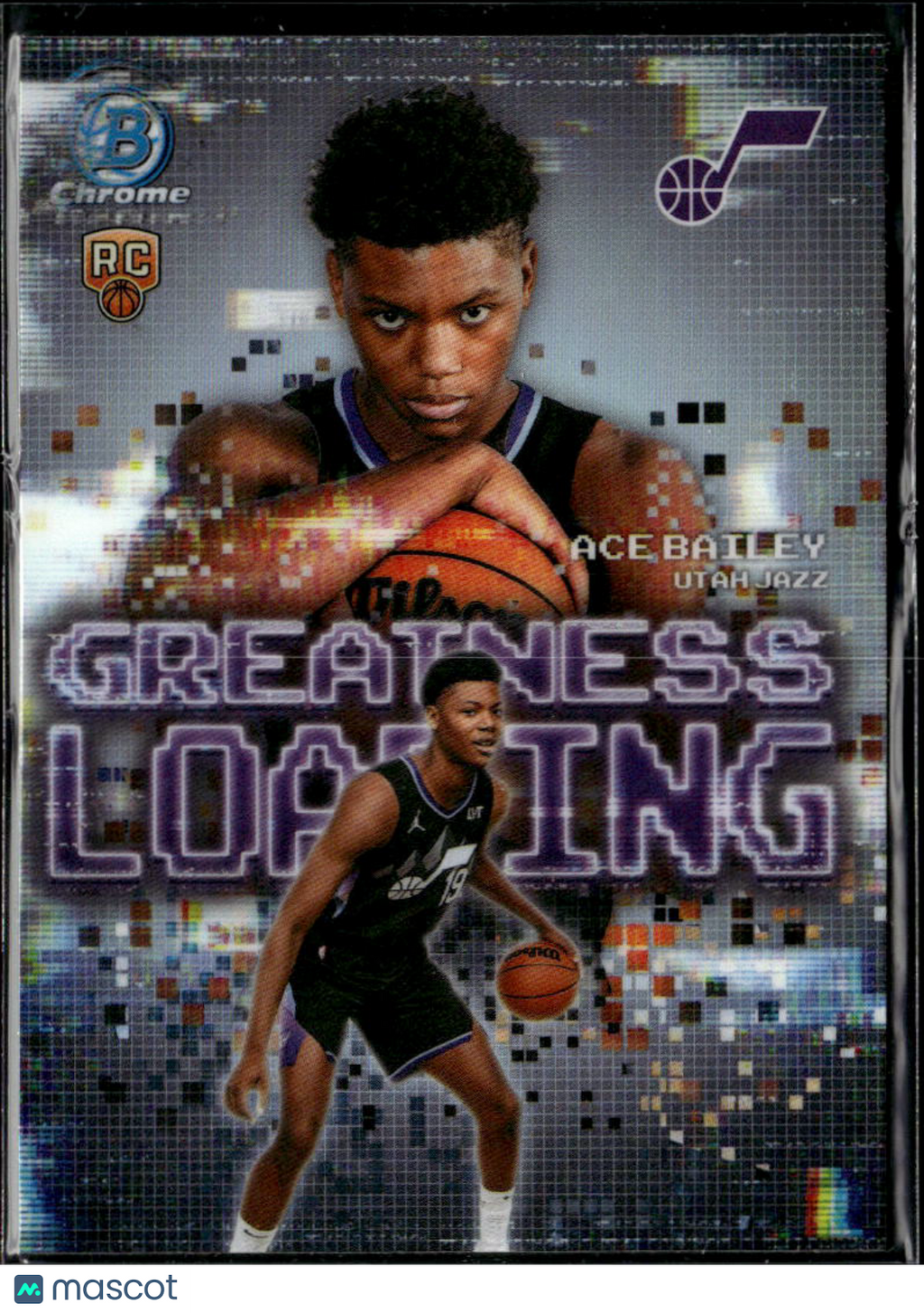Ace Bailey 2025 Bowman Chrome Greatness Loading RC Refractor Utah Jazz