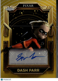 Spencer Fox as Dash Parr 2025 Topps Chrome Pixar Gold Auto Autograph