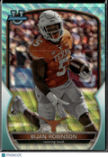 Bijan Robinson 2022 Bowman Chrome Aqua Wave RC /299 Texas Longhorns