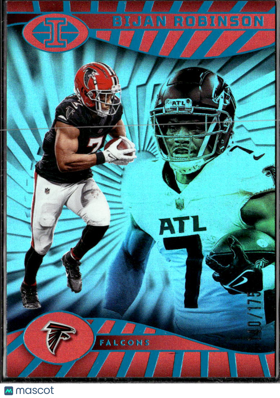 Bijan Robinson 2025 Illusions Blue 140/175 Atlanta Falcons