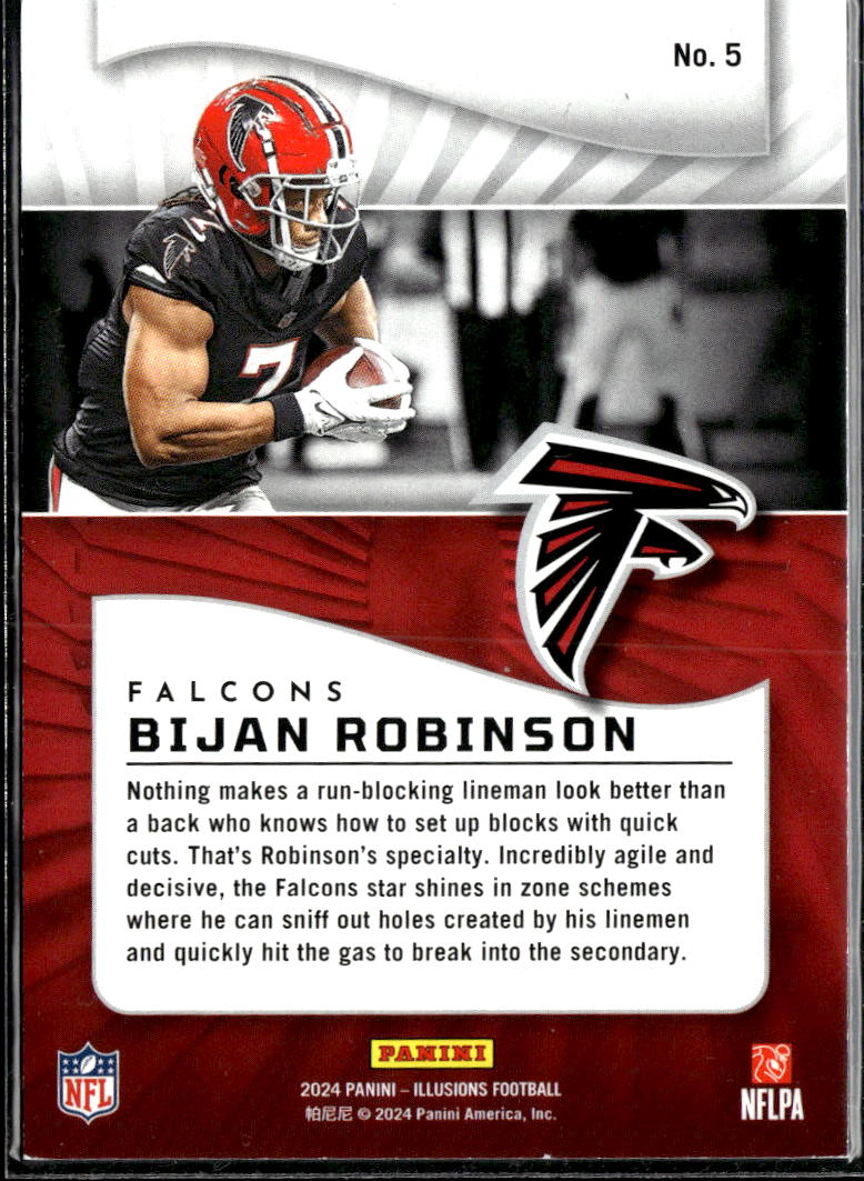 Bijan Robinson 2025 Illusions Blue 140/175 Atlanta Falcons