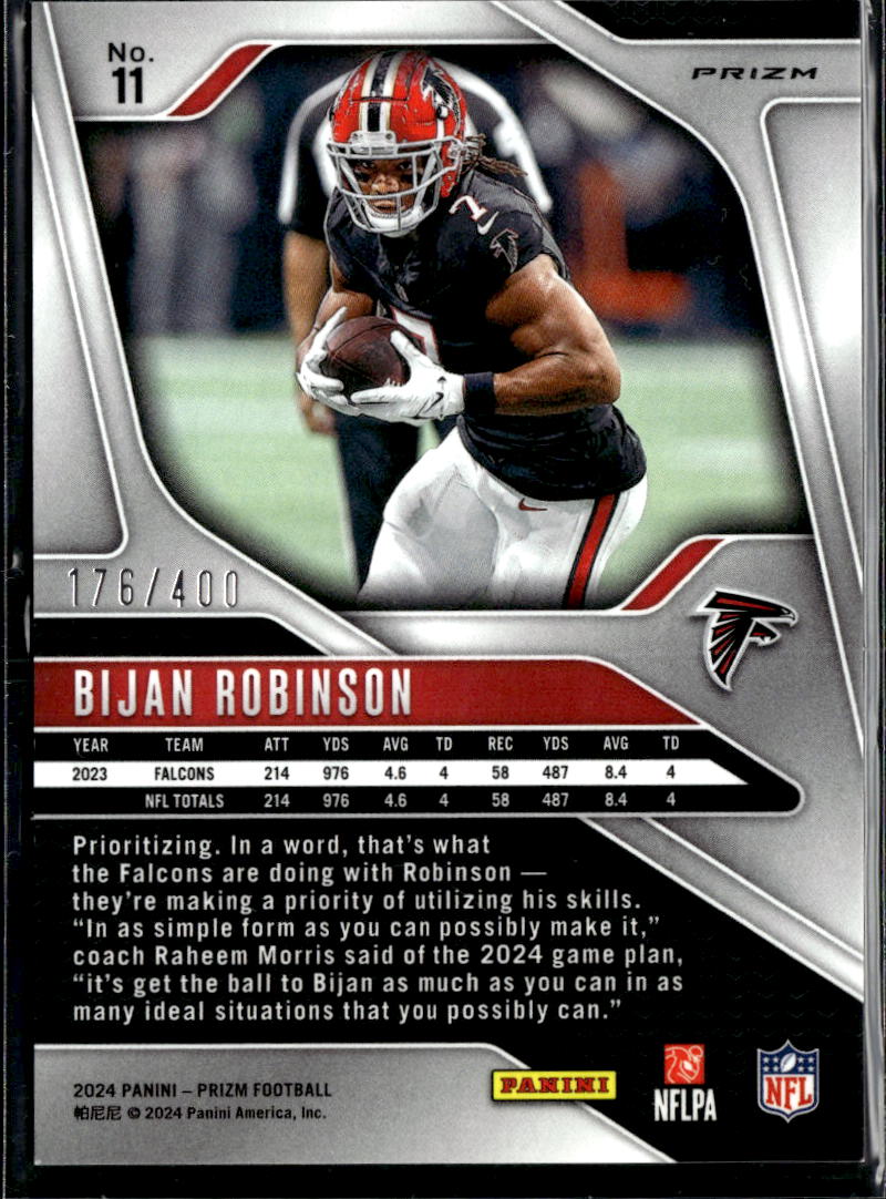 Bijan Robinson 2024 Prizm Pandora Prizm 176/400 Atlanta Falcons