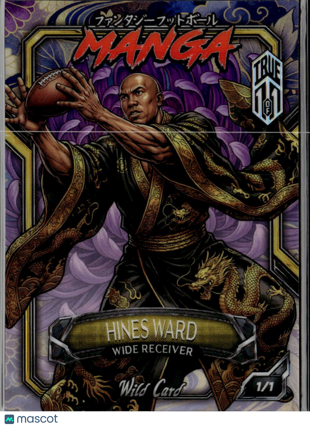 Hines Ward 2026 Wild Card Fantasy Football Manga Pittsburgh Steelers 1/1