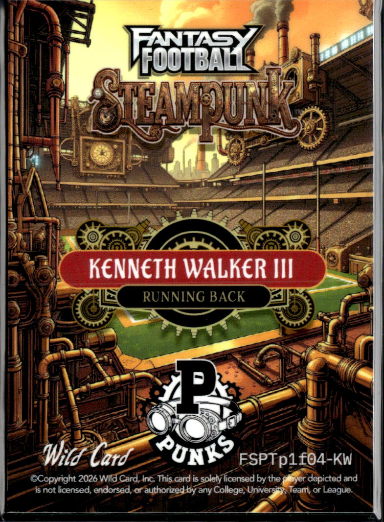 Kenneth Walker III 2026 Wild Card Steampunk Kansas City Chiefs 1/1