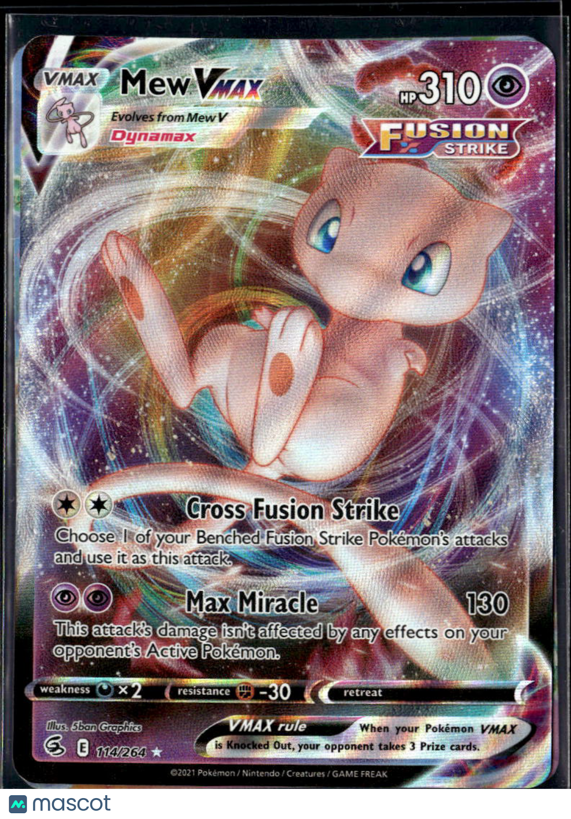 Mew VMAX 2022 Fusion Strike Holo Rare #114/264