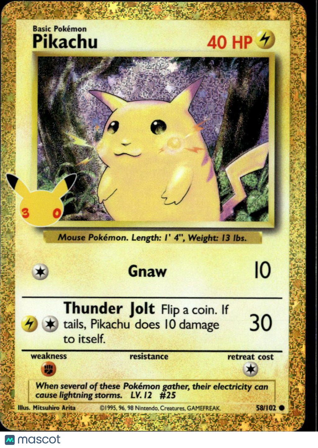 Pikachu 2021 Celebrations Holo #58/102