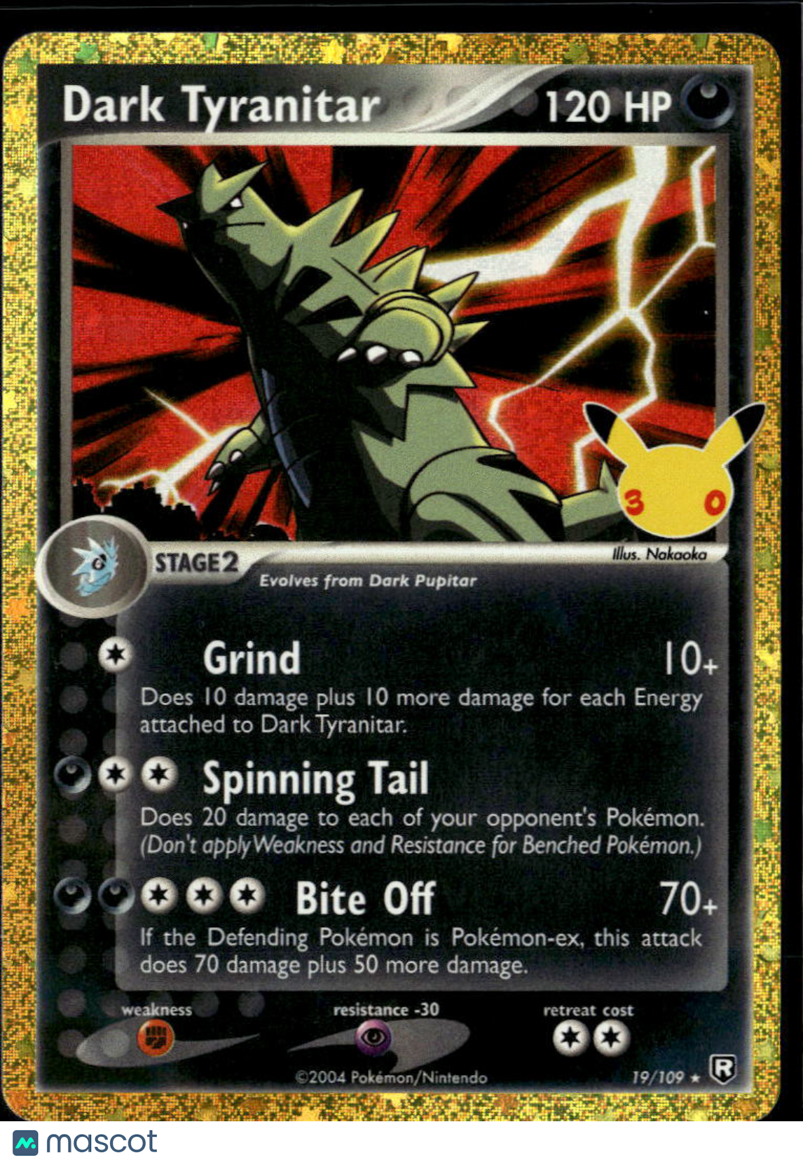 Dark Tyranitar 2021 Celebrations Holo Rare #19/109