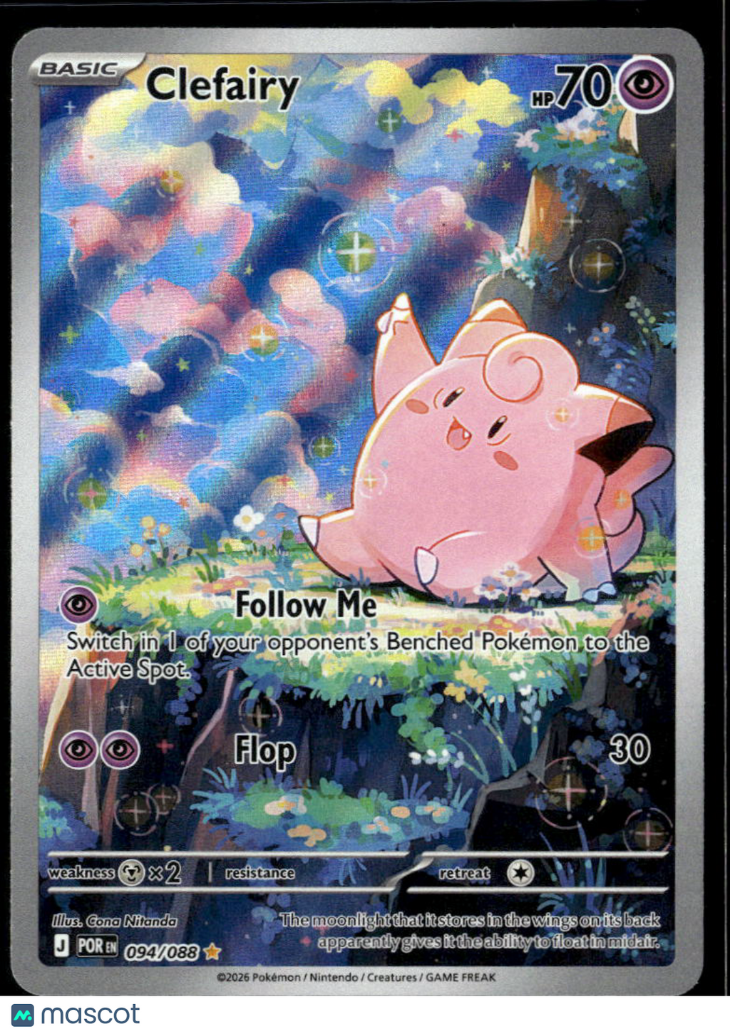 Clefairy 2026 Mega Evolution – Perfect Order Holo Secret Rare #94/88