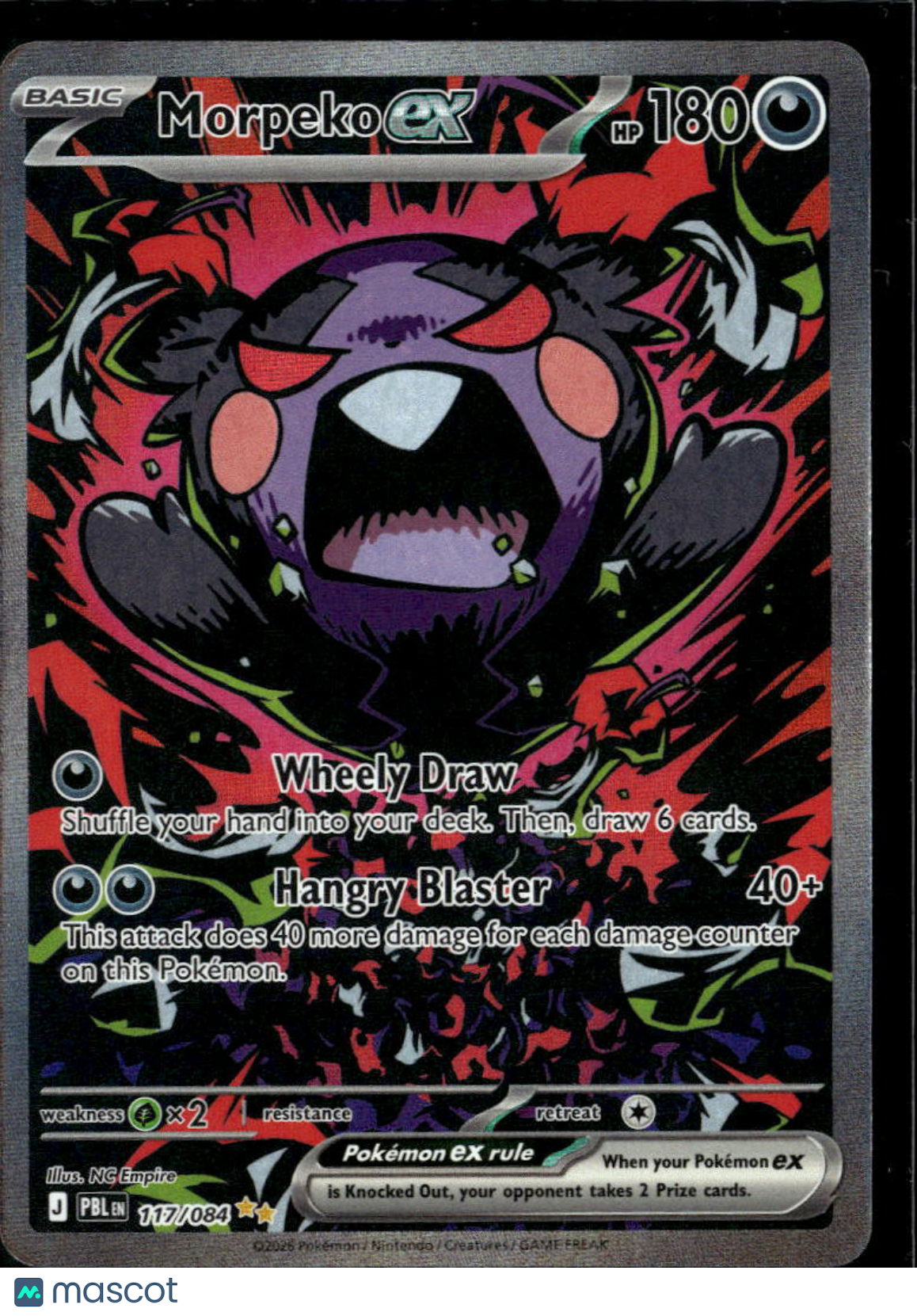 Morpeko EX 2026 Pitch Black  Secret Rare SAR #117/84