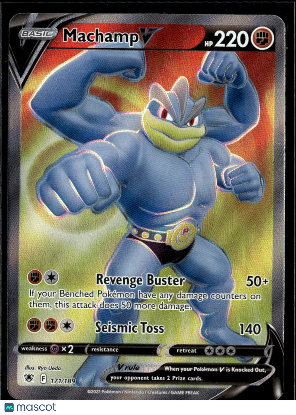 Machamp V 2022 Astral Radiance Holo Ultra Rare FA #171/189