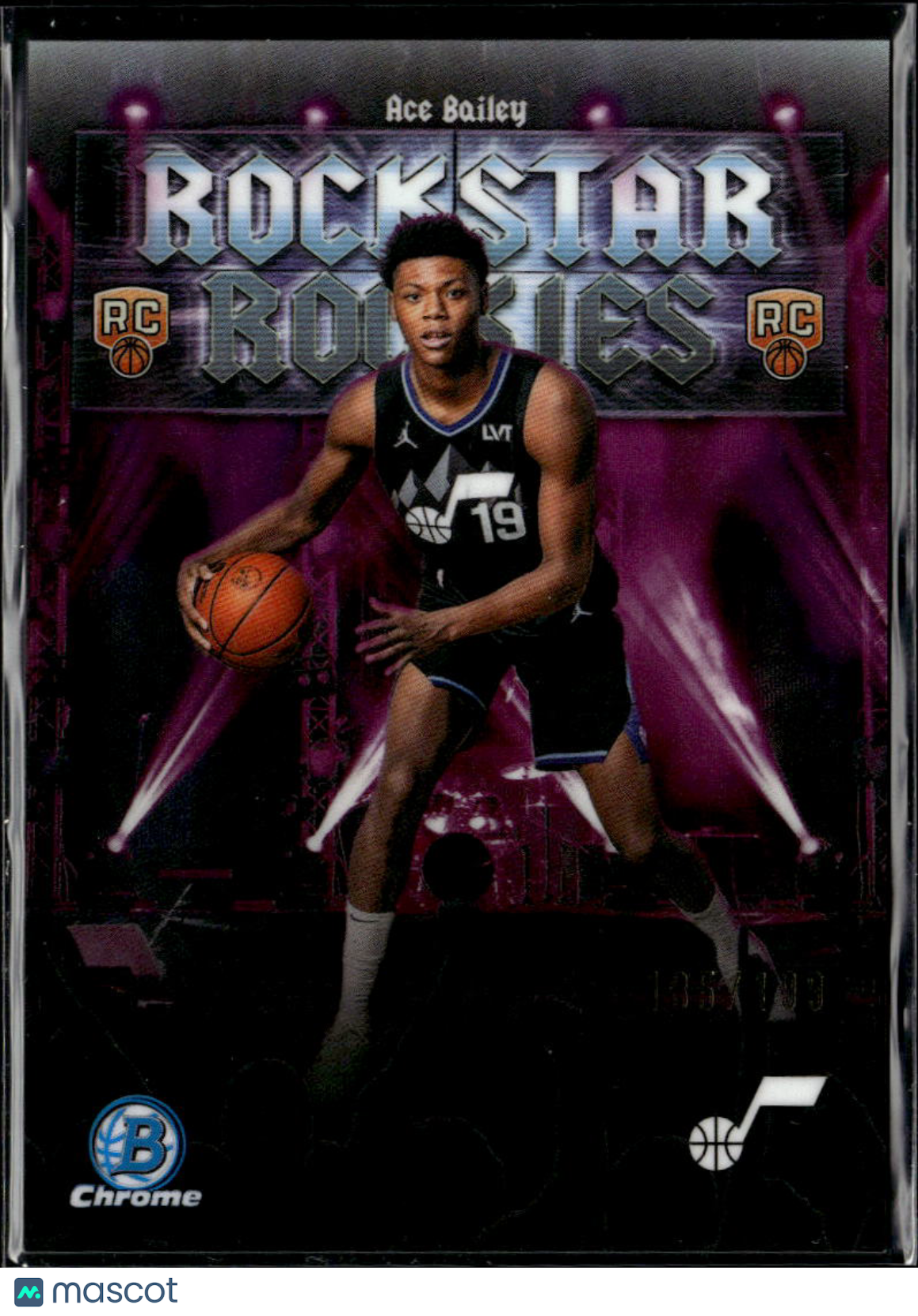 Ace Bailey 2025 Bowman Chrome Rockstar Rookies RC 185/199 Utah Jazz