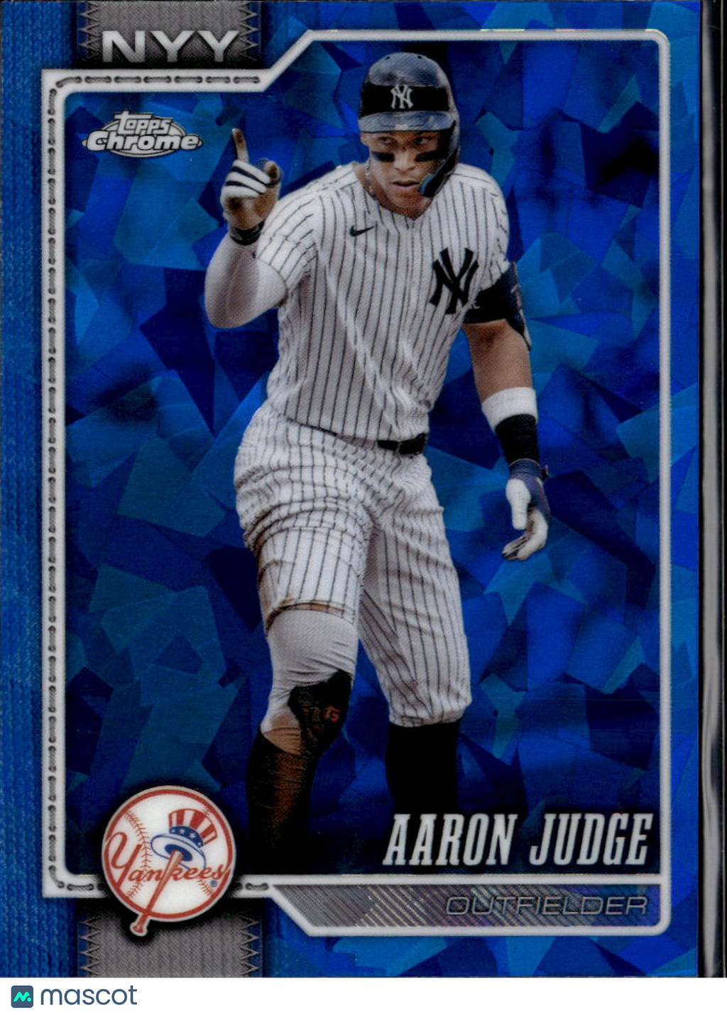 Aaron Judge 2026 Topps Chrome Blue Sapphire #100 New York Yankees