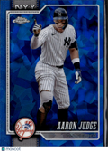 Aaron Judge 2026 Topps Chrome Blue Sapphire #100 New York Yankees