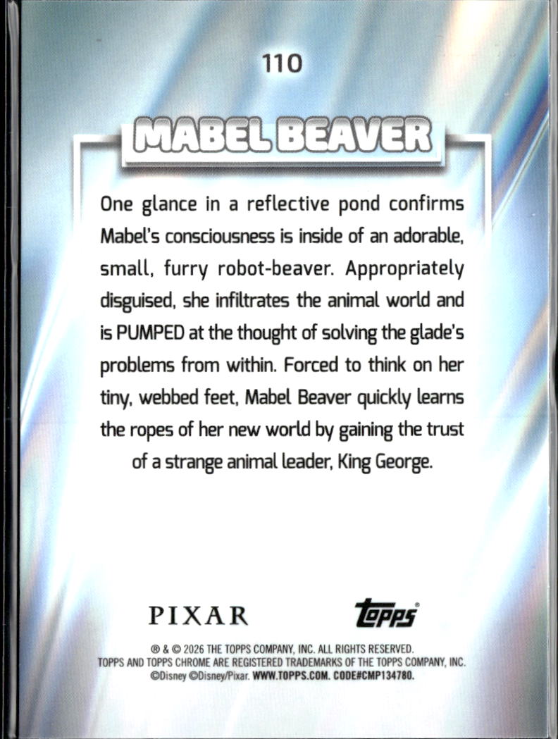 Mabel Beaver 2026 Topps Chrome Disney Debut Green Refractor 17/225 #110